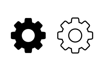 Setting Icon set. Cog Settings Icon Symbol
