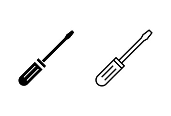 Screwdriver icon set.tools icon vector