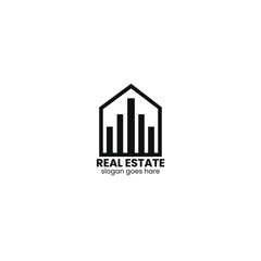 Real Estate Logo Design. Creative abstract real estate icon logo template, Creative Building Concept Logo Design Template