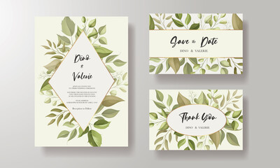 Elegant wedding invitation card template design