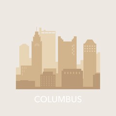 Fototapeta premium Downtown Columbus Skyline