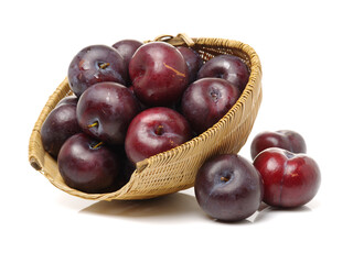 Sweet plum isolated on white background 