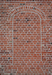 background with many red bricks 
