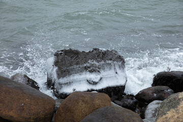 Rocks and water