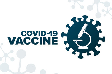 COVID‑19 vaccination concept. Template for background, banner, card, poster with text inscription. Vector EPS10 illustration.