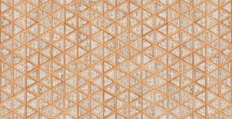 Decorative wooden lattice panel. Wood texture. 