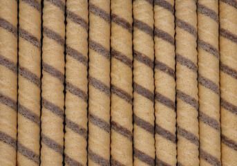 Wafer sticks texture. Waffle texture, background.