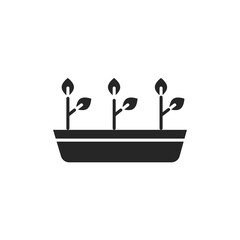 Potted plants color line icon. Pictogram for web page, mobile app, promo.