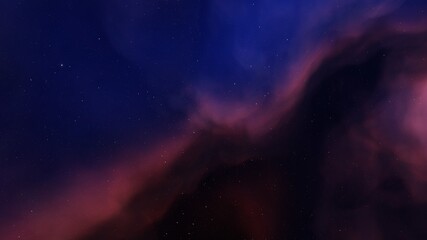 Space background with nebula and stars, nebula in deep space, abstract colorful background 3d render