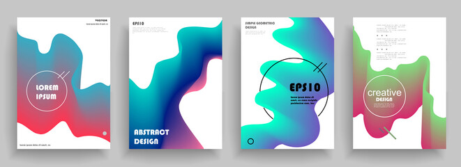 Artistic design of covers. Creative colors background. Fashionable futuristic design