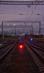 railway in the night