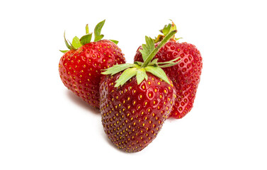 ripe strawberry isolated