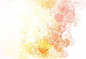 Light Red, Yellow vector backdrop with memphis shapes.