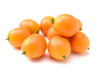 kumquat on white background