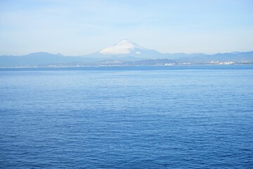 Mount Fuji from Enoshima island under blue sky in kamakura, Japan - 富士山 江ノ島からの眺望 神奈川県 日本