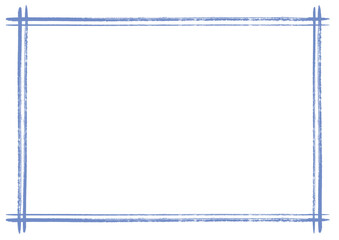 Obraz premium 和風の手書き筆書きフレーム素材