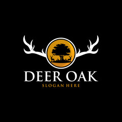 Deer Horns Oak Logo Design