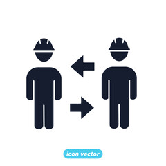 Engineering People icon. People Teamwork Engineering symbol template for graphic and web design collection logo vector illustration