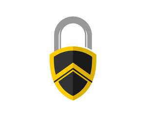 Spartan shield with padlock shape logo