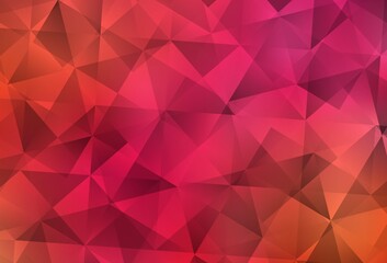 Light Pink, Yellow vector shining triangular backdrop.