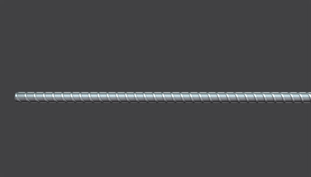 3d illustration of tmt steel bar
