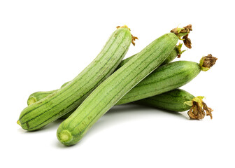 fresh loofah on the white background