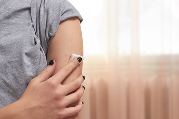 An orderly inoculates a vaccine against viruses. fighting the epidemic vaccination.