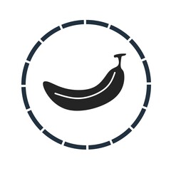 Coconut fruit glyph icon style. Fruit solid icon. Coconut fruit vector illustration isolated on the incomplete circle line © Venoxide