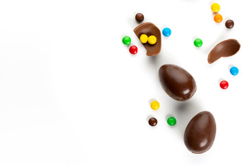 Chocolate egg and glazed dragee