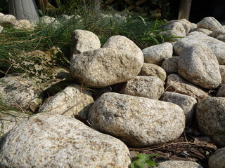 Small stone and grass