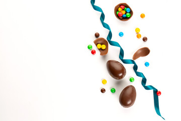 Chocolate egg and glazed dragee