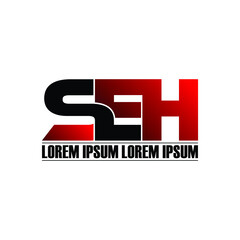 SEH letter monogram logo design vector