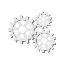 Metal gears set. Factory gears vector icon. Mechanical gear. The image of the gear. Machine gear. Cogwheel gear