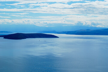 beautiful view of the islands from the island of Cres in Croatia