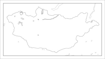 モンゴルの地図です。