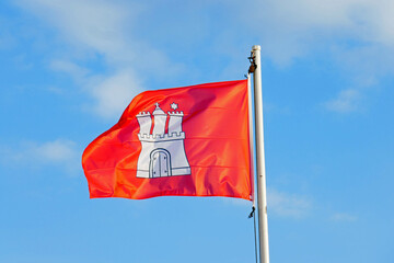 Flagge von Hamburg