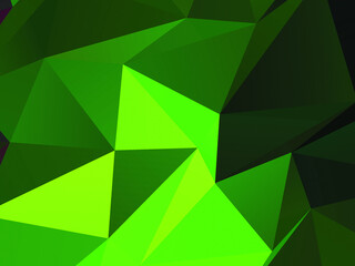 Creative polygonal green background. Vector drawing for business cards, web banners, wallpapers, screensavers.