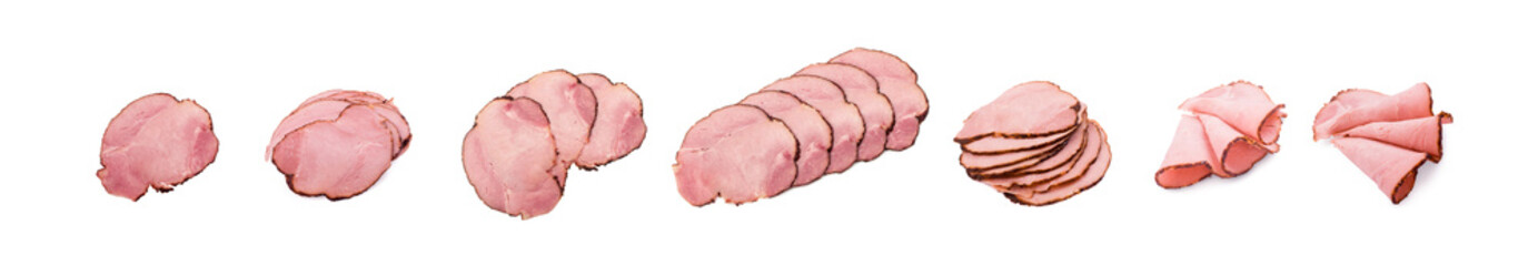 Sliced meat isolated