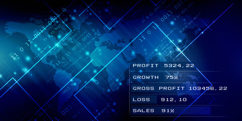 Obraz premium 2d illustration world map abstract background