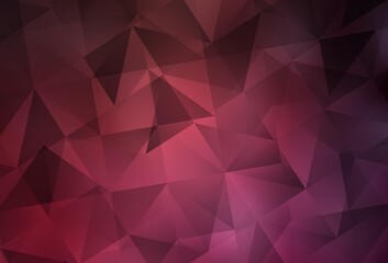 Obraz premium Light Pink, Red vector polygonal background.