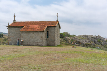 Fototapeta na wymiar Labruge church near the beach, in Portugal