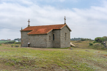 Fototapeta na wymiar Labruge church near the beach, in Portugal