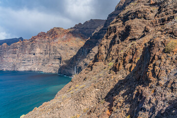 Beautiful view of Los Gigantes cliffs in Tenerife, Canary Islands,Spain.