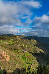 Fototapeta na wymiar Panoramic view on Anaga mountains nature park in Tenerife, Spain