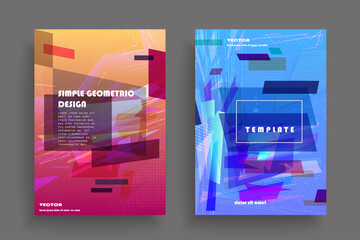 Fototapeta premium Artistic covers design. Creative colors backgrounds. Trendy futuristic design