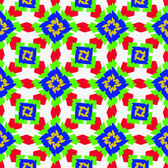 Seamless pattern with multicolored shapes.