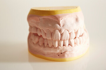 Image of dentures on white background