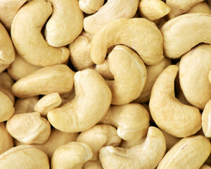 close up of cashew nuts