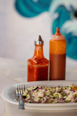 Aguachile con salsas