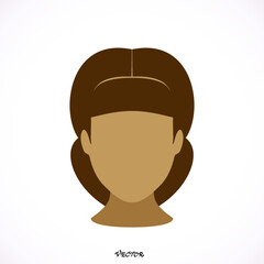 User Icon - Woman / Female Vector Flat Color People Person Profile Avatar in Symbol illustration